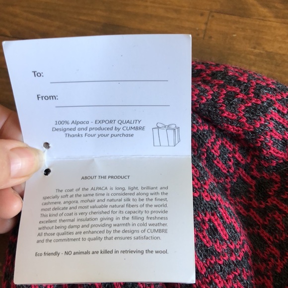 Beanie Hat Alpaca Wool Cap Hand Knitted  Women’s - Picture 3 of 5